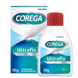 Corega Ultrafix Poudre Adhésive Menthe 50 g poudre