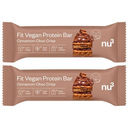 NU3 Fit Barre protéinée Végan - Cannelle, Chocolat croustillant