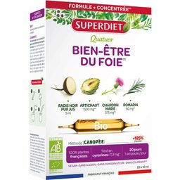 SUPERDIET – QUATUOR BIEN-ÊTRE DU FOIE BIO – 20 ampoules de 10 ml