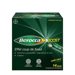 Berocca® Boost  Effet coup de fouet aide à réduire la fatigue Goût Cola