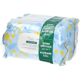 KLORANE Bébé Lingettes Nettoyantes Douces au Calendula Bio