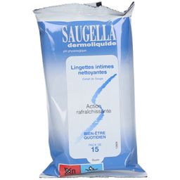 SAUGELLA Dermoliquide Ligne Bleue Lingettes intimes nettoyantes