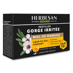 HERBESAN PASTILLES MANUKA CŒUR FONDANT IAA15+ -  Boite de 16 billes