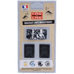Bracelet Anti-Moustiques Grafiti Noir - Actif d'Origine Végétale Cinq sur Cinq