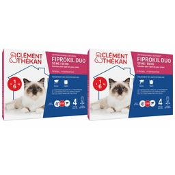 Clement Thekan Anti-Puces Anti-Tiques Chats 1-6kg  4 Pipettes