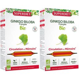 SUPERDIET Ginkgo Biloba, Ampoule, Circulation et Mémoire