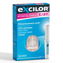 EXCILOR® - EASY - Traitement de la Mycose De l’Ongle - Déjaunissement actif - Pratique - Sans Limer - Séchage rapide - 1x/jour