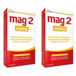 MAG 2 - Crampes - Complément alimentaire à base de magnésium marin, calcium, fer, potassium, cuivre - Crampes, fatigue musculaire - Programme 15 jours - 30 comprimés