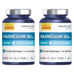 GRANIONS Magnésium 360 mg marin + bisglycinate énergie & équilibre