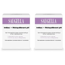 Saugella Intilac - Gel vaginal - Rééquilibrant pH, Rééquilibre Immédiat de la Flore Vaginale et Soutien des Lactobacilles, élimine les mauvaises odeurs Boite de 7 tubes Applicateurs - Monodoses