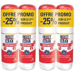INSECT ECRAN - Anti-moustiques Tropiques - Spray répulsif peau - protection contre les piqûres de moustiques - Paludisme - Tropiques - 75 ml Lot de 2 -25%