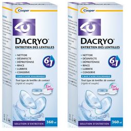 DACRYO ENTRETIEN DES LENTILLES - Solution d'entretien de lentilles de contact, 6 en 1. -