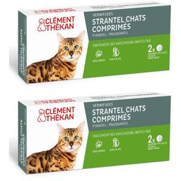 Strantel Chat Clément Thékan Comprimé pelliculé sécable, anthelminthique. bt 2 x2
