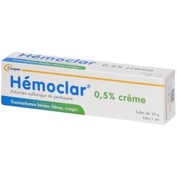 HEMOCLAR - Traumastismes bénins - Polyester sulfurique de pentosane 0,5% - Crème - Dès 1an - Tube 30g