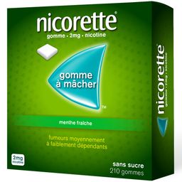 Nicorette® Gomme 2 mg Menthe fraiche sans sucre
