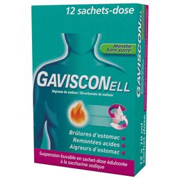 Gavisconell Menthe Sans Sucre - Suspension Buvable Edulcorée à la Saccharine Sodique