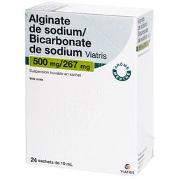 ALGINATE/BICARBONATE DE SODIUM VIATRIS 500/267MG SACHETS