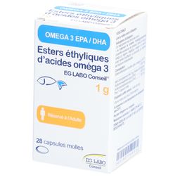 Omega-3 Ethylester EG LABO 1g – Santé Cardio-Vasculaire