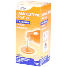 CARBOCISTÉINE 5% Toux Grasse Adulte - Sirop sans sucre