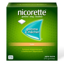 Nicorette® Gomme 2 mg Fruit sans sucre