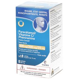 Paracétamol/ Vitamine C/ Phéniramine sans sucre Mylan Conseil