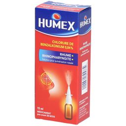 HUMEX Chlorure de Benzalkonium 0,4 % - Rhume & Rhinopharyngite - Solution pour pulvérisation nasale