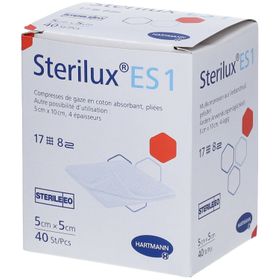 Hartmann Stérilux® ES 1 Compresses de gaze hydrophile 8 Plis 5 cm x 5 cm