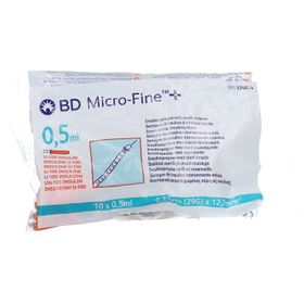 BD Micro-Fine™+ Seringue Insuline 0.5 ml 29 G 12.7 mm