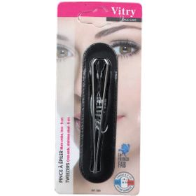 Vitry Pince à épiler Mors crabe Inox 9 cm