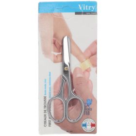 Vitry Ciseaux de trousse à bouts ronds Inox 1004