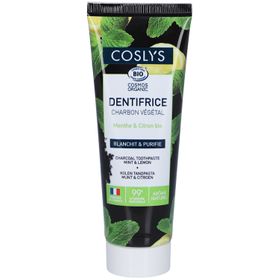 Coslys Dentifrice Charbon Végétal Menthe Et Citron