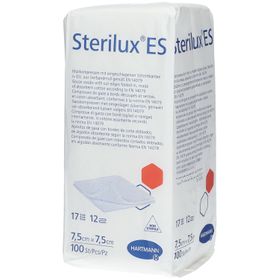 Hartmann Stérilux® ES Compresses de gaze hydrophiles 12 Plis 7,5 x 7,5cm