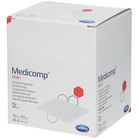 Medicomp® Compresses fendues 7,5 cm x 7,5 cm
