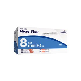 BD Micro-Fine + Seringue à insuline 0, 5ml 30G x 8mm