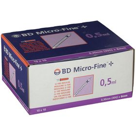 BD Micro-Fine + Seringue à insuline 0, 5ml 30G x 8mm