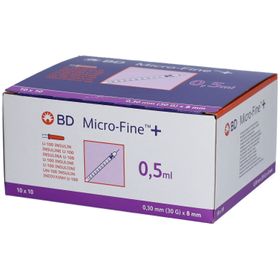 BD Micro-Fine + Seringue à insuline 0, 5ml 30G x 8mm