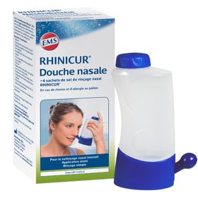 RHINICUR® Douche nasale + 4 sachets  de sel de rinçage nasal