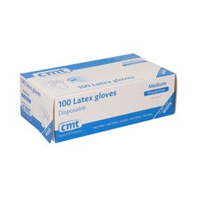 CMT® Gant latex Blanc sans poudre Medium