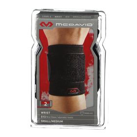 McDavid® Bracelet élastique de soutien de poignet Taille S/M Noir