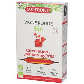 SUPER DIET Vigne Rouge Bio Circulation Ampoules