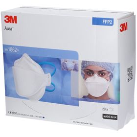 3M™ Masques de protection respiratoire FFP2 sans valve 1862+