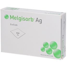 Melgisorb® Ag Pansements alginate antimicrobiens 5 x 5 cm
