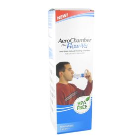 Aerochamber Plus Anti-Statique + Flow-Vu-Mouthpiece Adultes