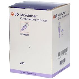 BD Microtainer® Contact Activated Lancettes 30 G x 1,5 mm (0,31 mm)