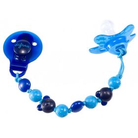Difrax® Attache sucette à perles - Bleu Boy