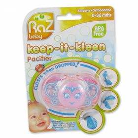 Raz Baby® Keep It Kleen Sucette Betty Papillon Rose