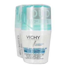 Vichy Déodorant Anti-Transpiration Anti-Taches Blanches et Jaunes 48h Duo