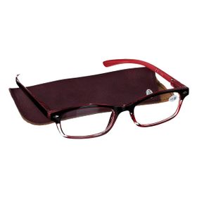 pharmaGLASSES® Lunettes de lecture Rouge +1