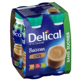 Delical Boisson lactée HPHC Café sans sucre 300 kcal