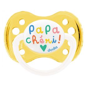 dodie® Sucette anatomique silicone +6mois Maman Papa Cheri (Couleur non sélectionnable)
